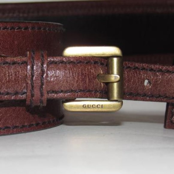 Gucci Equestrian Brown Burgundy Velvet Studded - Picture 2 of 8